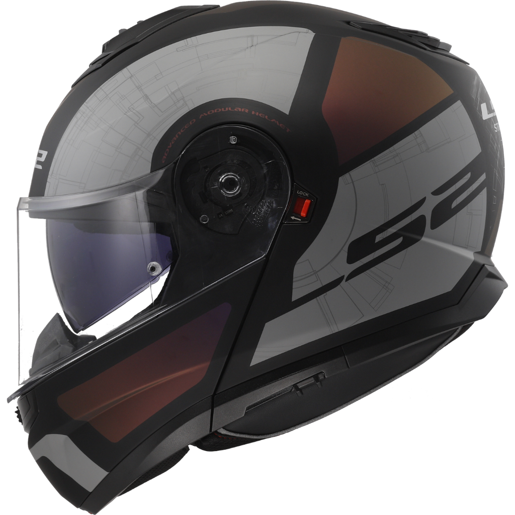 [569082311XS] LS2 FF908 STROBE II ORION M.BLACK BLUE-06 Morado (XS)