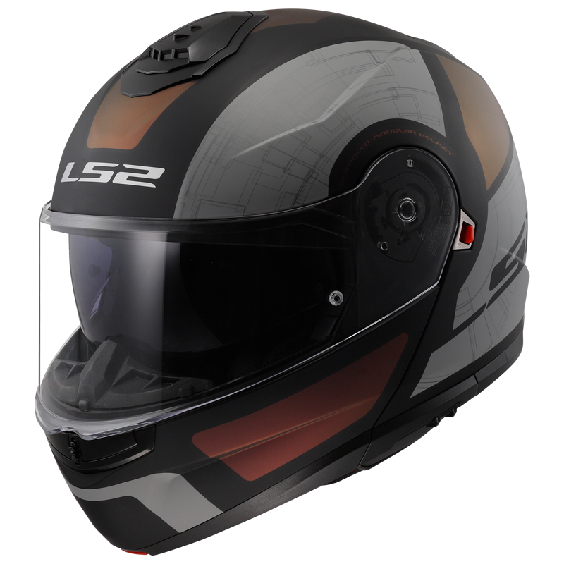 Casco Moto Modular LS2 FF908 Strobe II Orion Mate Negro Morado Azul