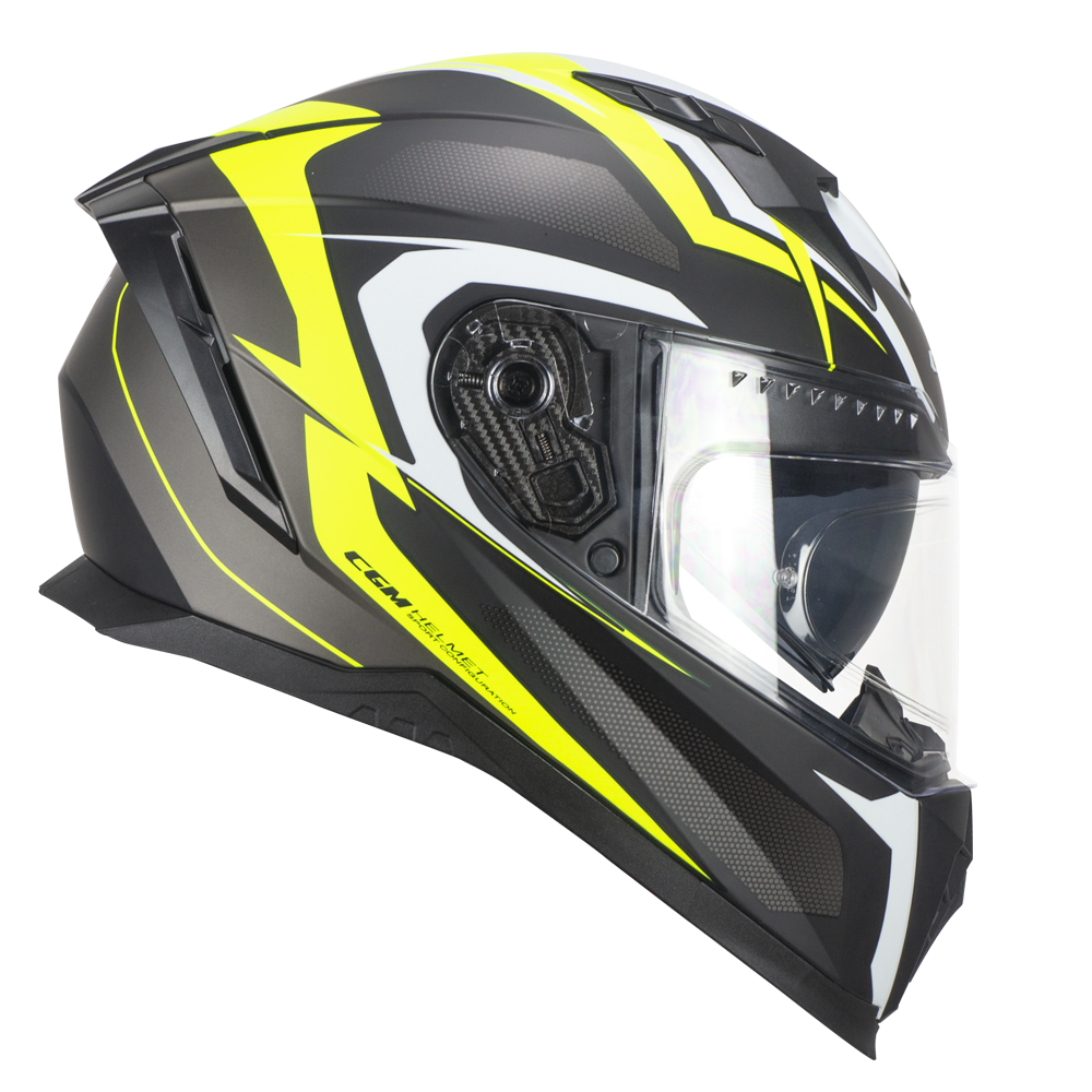 Casco Integral CGM 311G Blast Sport Negro Amarillo Flúor Mate