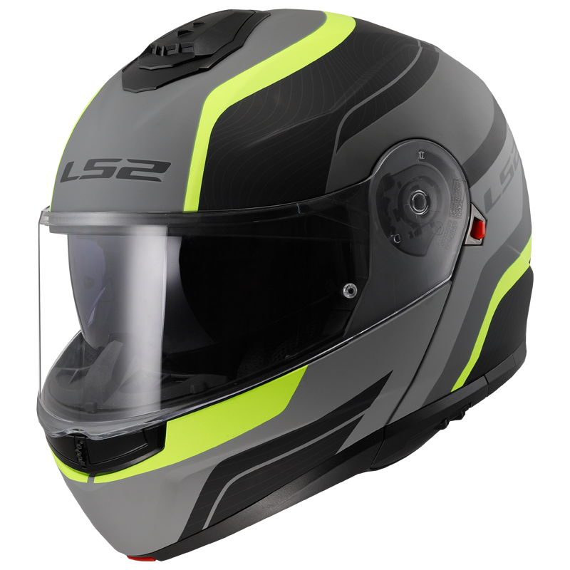 Casco Moto Modular LS2 FF908 Strobe II Monza Mate Negro Amarillo