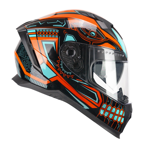 [311M-ALV-87 A1] Casco Integral CGM 311M Blast Maya Negro Naranja Azul Claro (XS)