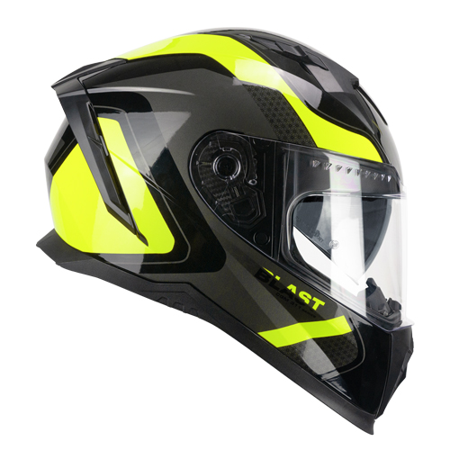 Casco Integral CGM 311R Blast Race Negro Amarillo Flúor