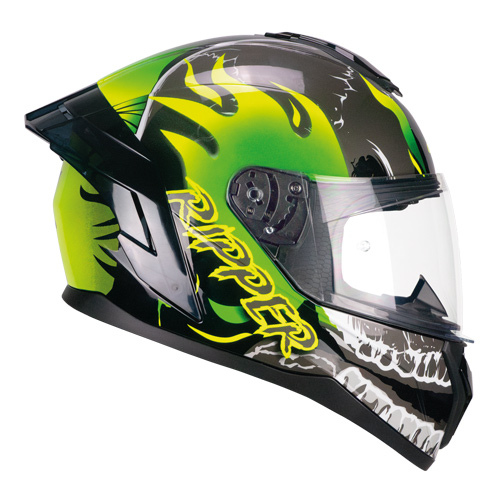 Casco Integral CGM 330R Riot Ripper Negro Verde Amarillo Flúor