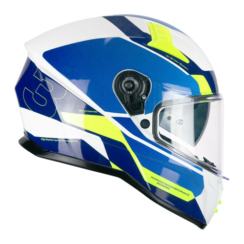 Casco CGM 333G Onyx Sport Azul Amarillo Flúor