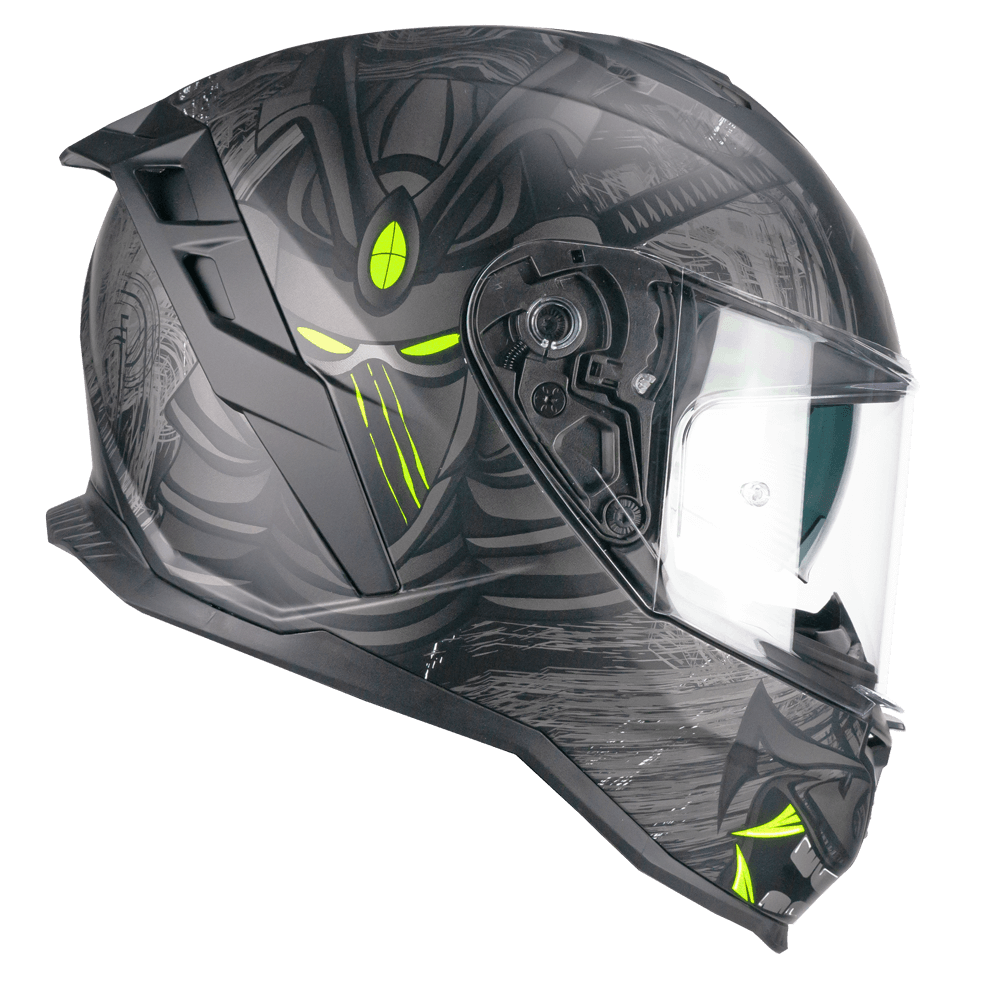 Casco Integral CGM 363S Shot Nippo Negro Amarillo Flúor Mate