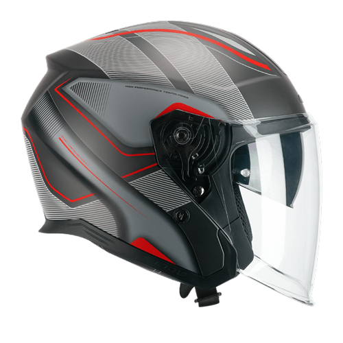 [136G-BLV-03 A1] Casco Jet CGM 136G RNA Sport Gris Rojo Mate (XS)