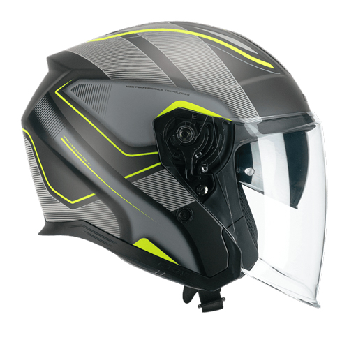 [136G-BLV-19 A1] Casco Jet CGM 136G RNA Sport Gris Amarillo Flúor Mate (XS)
