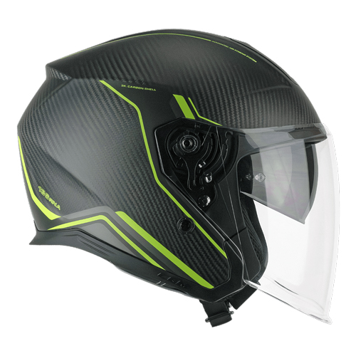 [136X-BLV-19 A1] Casco Jet CGM 136X RNA PRO Street Carbono Amarillo Flúor Mate (XS)