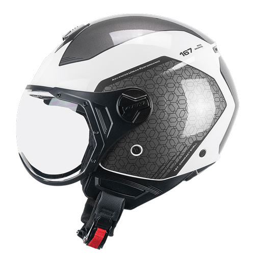 Casco CGM 167L Flo Bico Blanco Gris Con Forma
