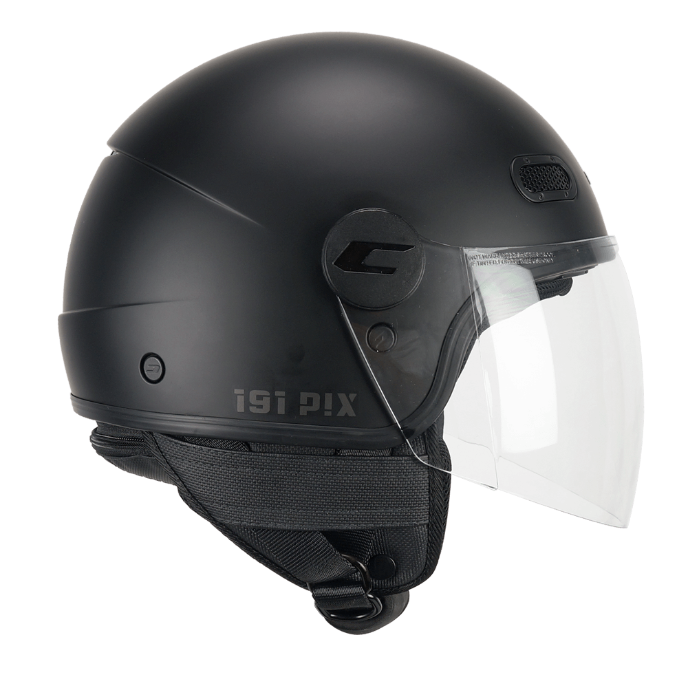 Casco Jet CGM 191A PIX Mono Negro Mate Larga