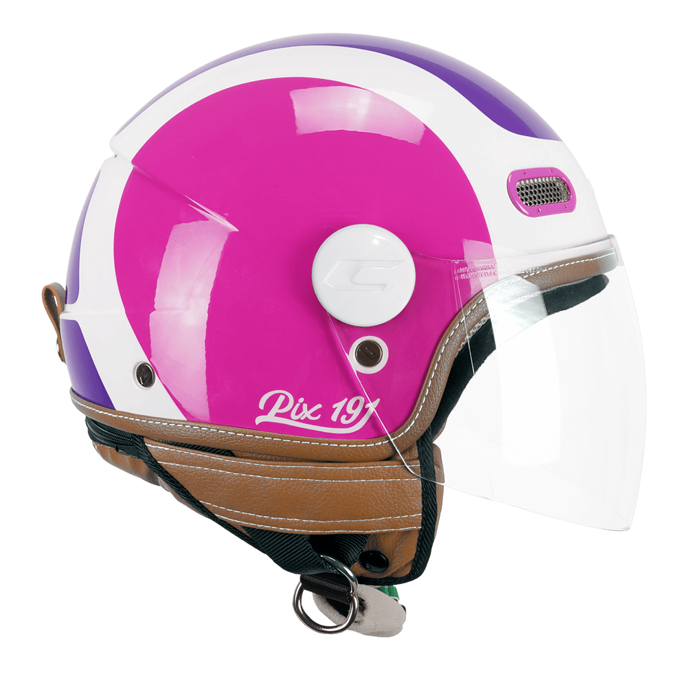 Casco Jet CGM 191G PIX Sprint Violeta Fucsia Flúor Larga