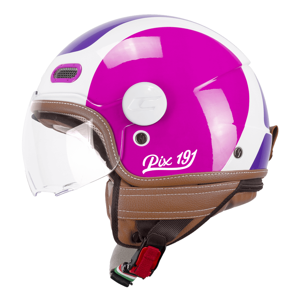 Casco Jet CGM 191G PIX Sprint Violeta Fucsia Flúor Perfilada