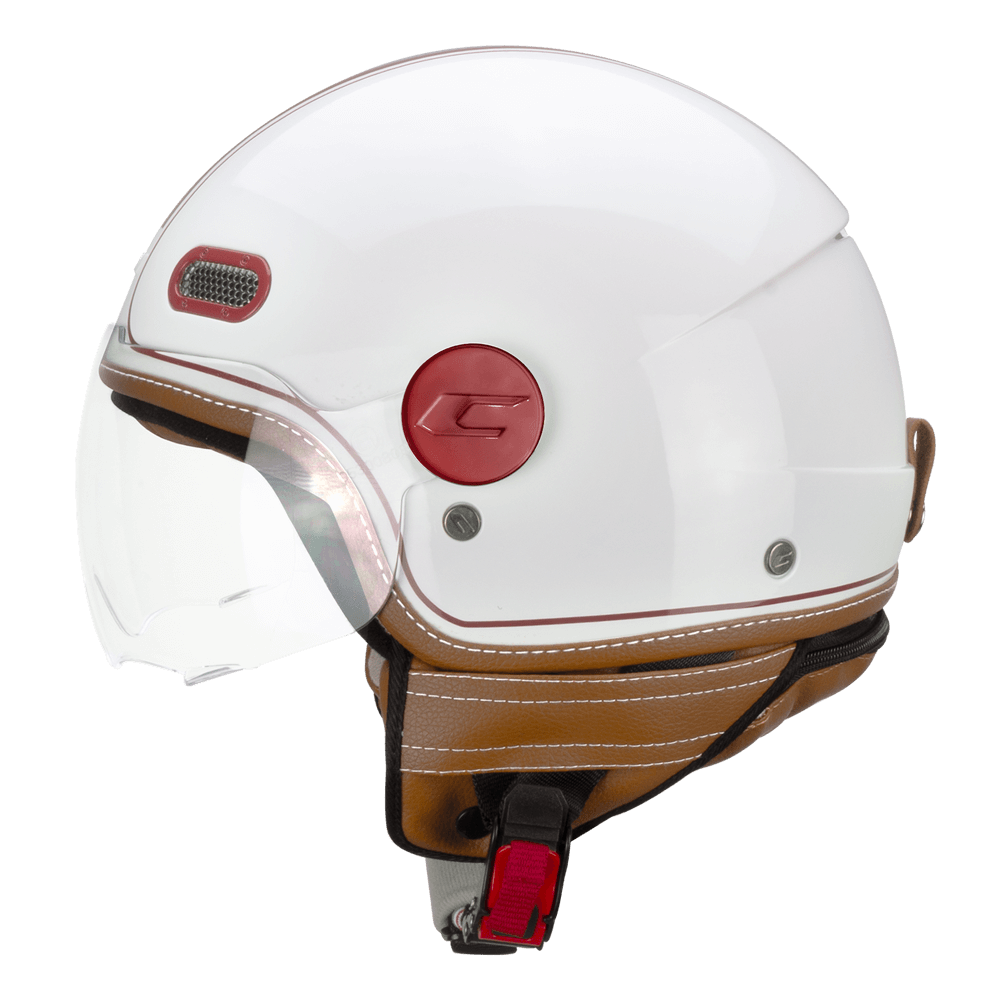 [191V-ASA-14 A1] Casco Jet CGM 191V PIX Vintage Blanco Burdeos Perfilada (XS)