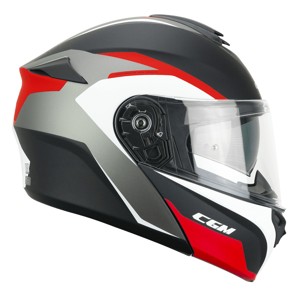 [568G-ALV-03 A1] Casco Modular CGM 568G BER Dresda Negro Rojo Mate (XS)