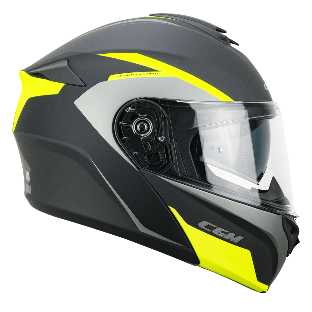 Casco Modular CGM 568G BER Dresda Grafito Amarillo Flúor Mate