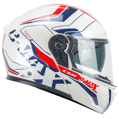 Casco Modular CGM 569G C-max City Azul Blanco Rojo