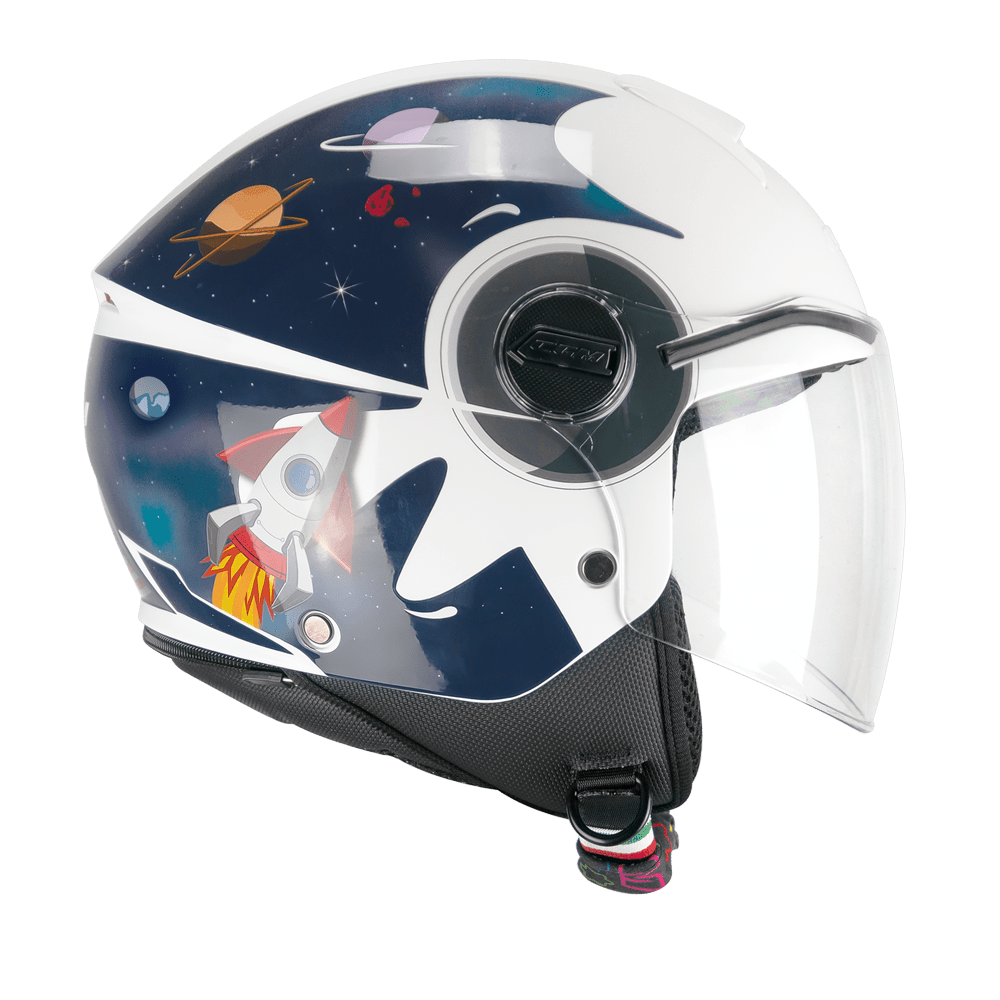 [261S-ALA-79 YE] Casco Infantil CGM 261S Mini Space Azul Blanco (YXL)