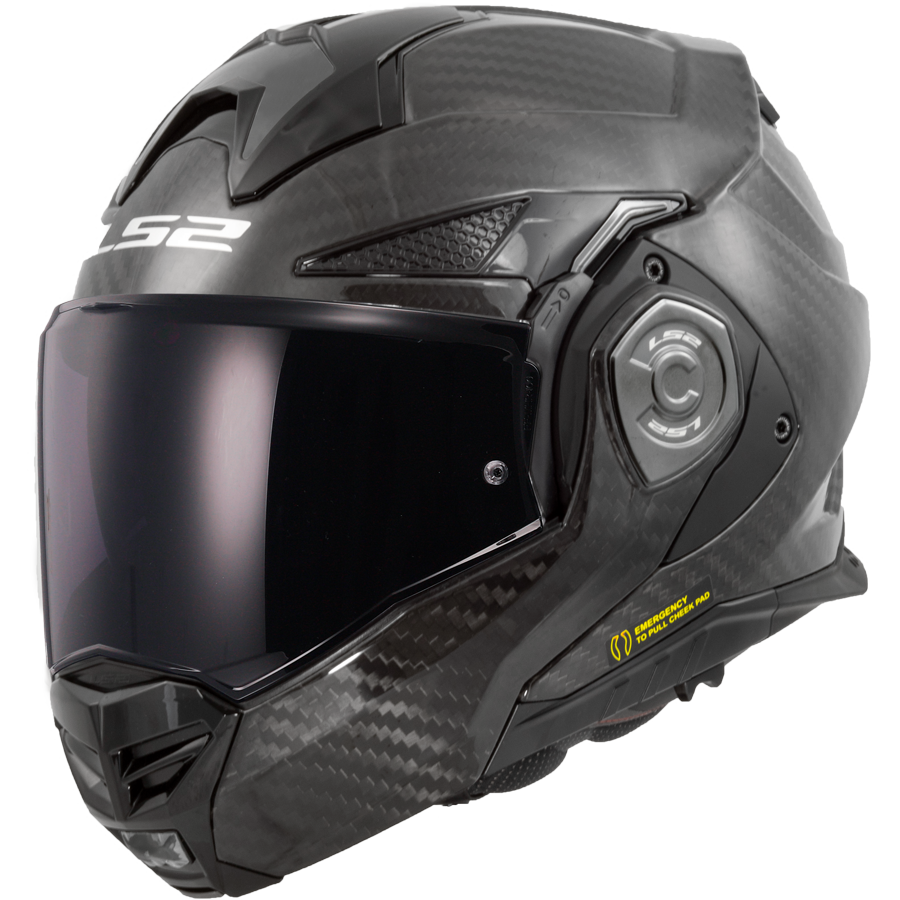 Casco Moto Modular LS2 FF901 Advant X Sólido Brillo Carbono