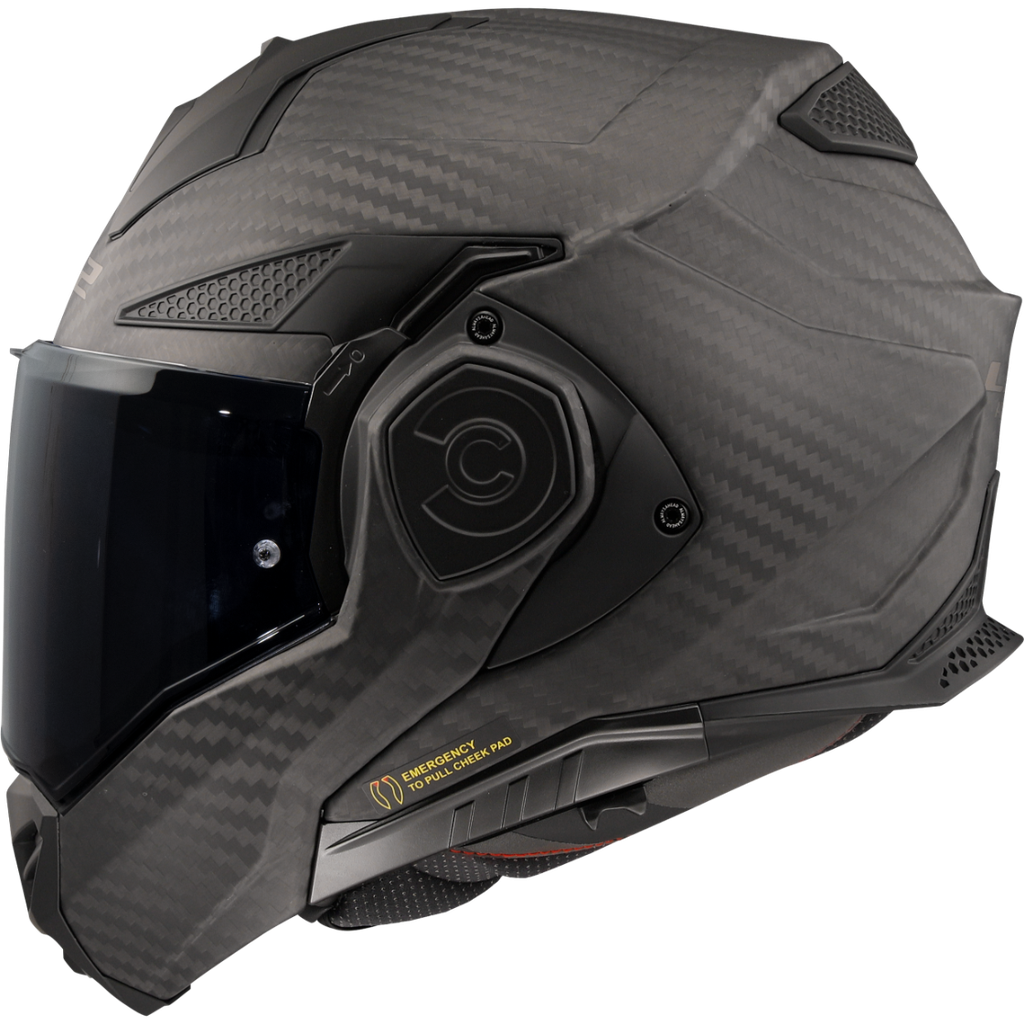 Casco Moto Modular LS2 FF901 Advant X Sólido Mate Carbono