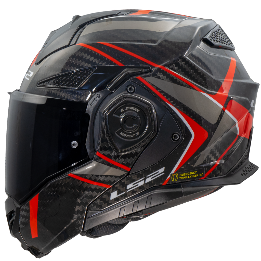 Casco Moto Modular LS2 FF901 Advant X C Future II Rojo