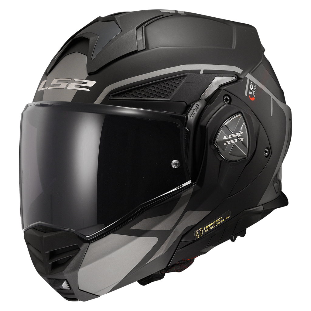 [569012207XS] Casco Moto Modular LS2 FF901 Advant X Metryk Mate Titanio (XS)