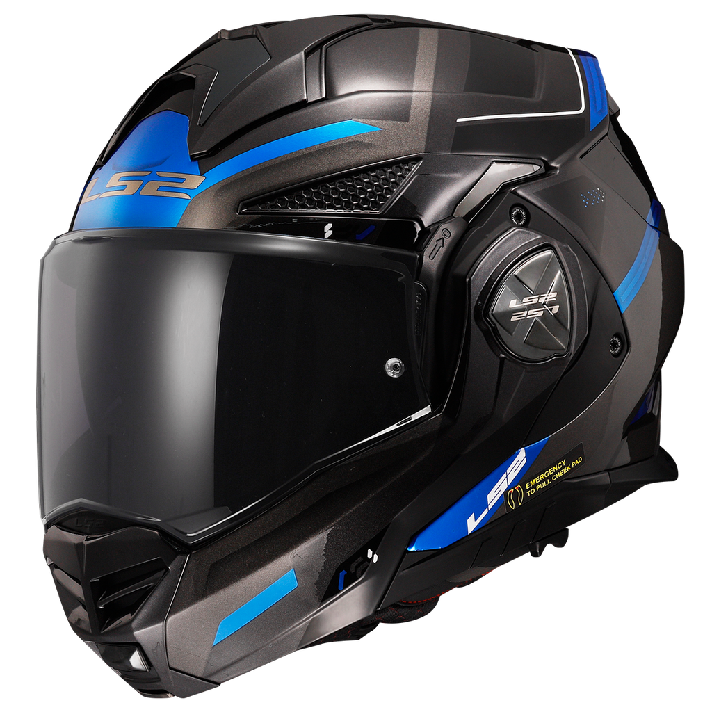 [569012108XS] Casco Moto Modular LS2 FF901 Advant X Spectrum Negro Titan.azul (XS)