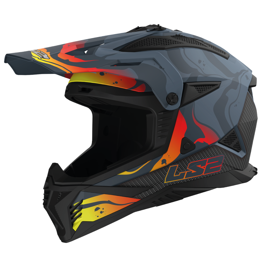 Casco Moto Cross LS2 MX708 Fast II Wash Mate Oscuro Gris