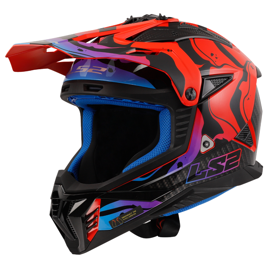 [467082232XS] Casco Moto Cross LS2 MX708 Fast II Wash Rojo (XS)