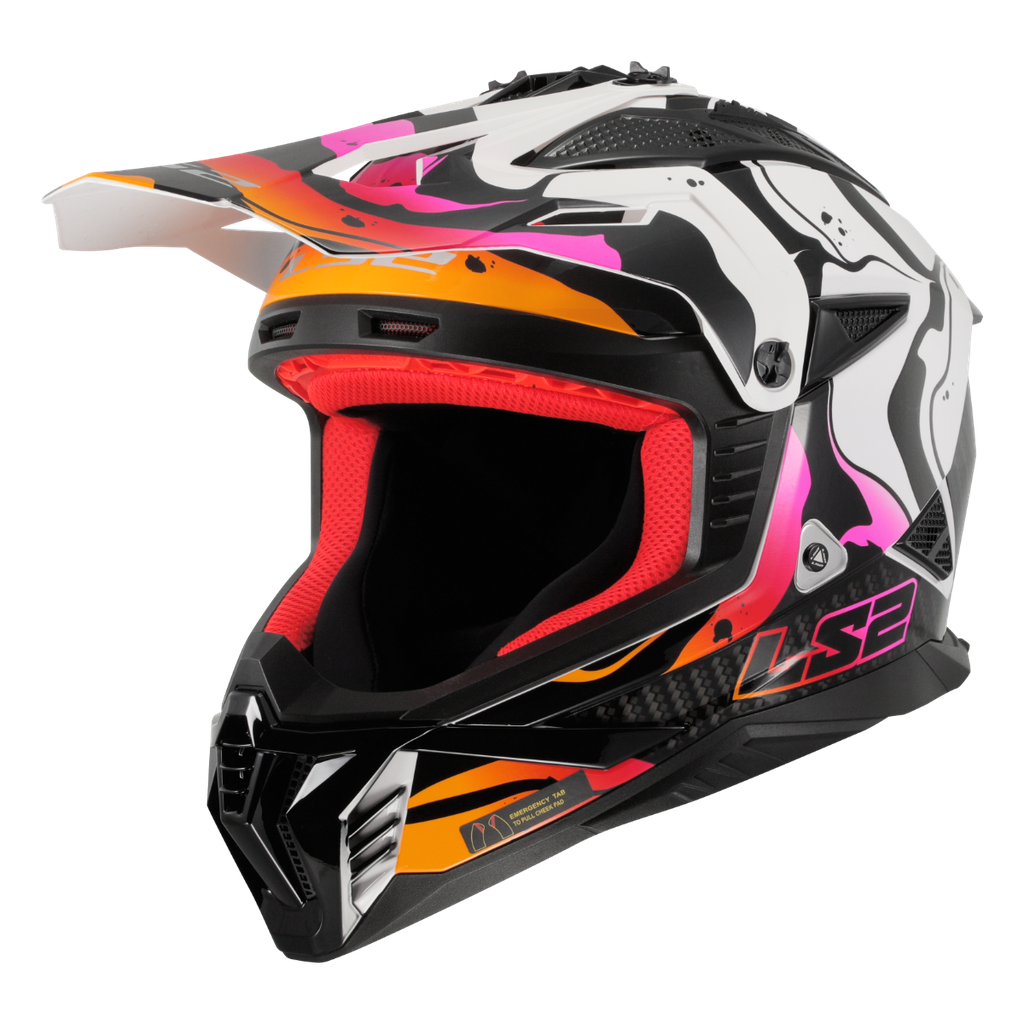 Casco Moto Cross LS2 MX708 Fast II Wash Blanco