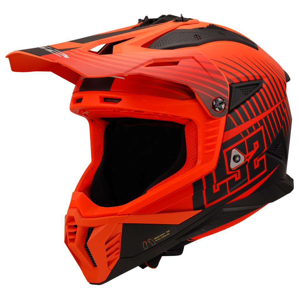 [467082151XS] LS2 MX708 FAST II DUCK M.H-V ORANGE RED-06 (XS)