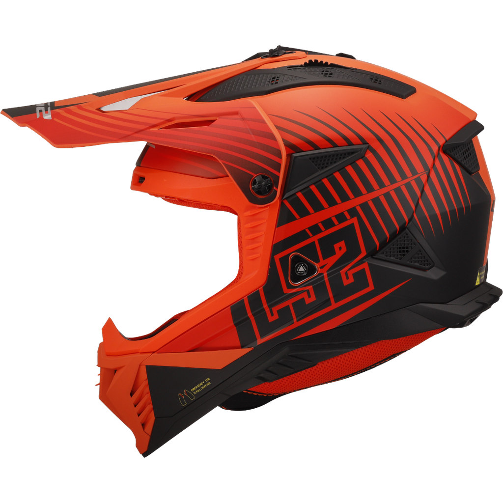 [467082151XS] LS2 MX708 FAST II DUCK M.H-V RED-06 Naranja (XS)