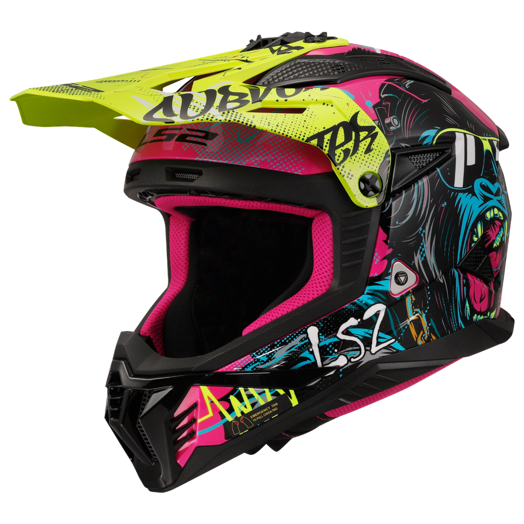 LS2 MX708 FAST II GORILLA H-V YELLOW-06 Morado