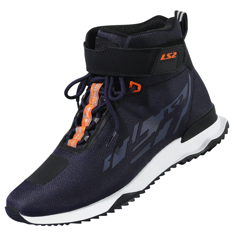 LS2 ACRUX MAN BOOTS DARK BLUE H-V ORANGE