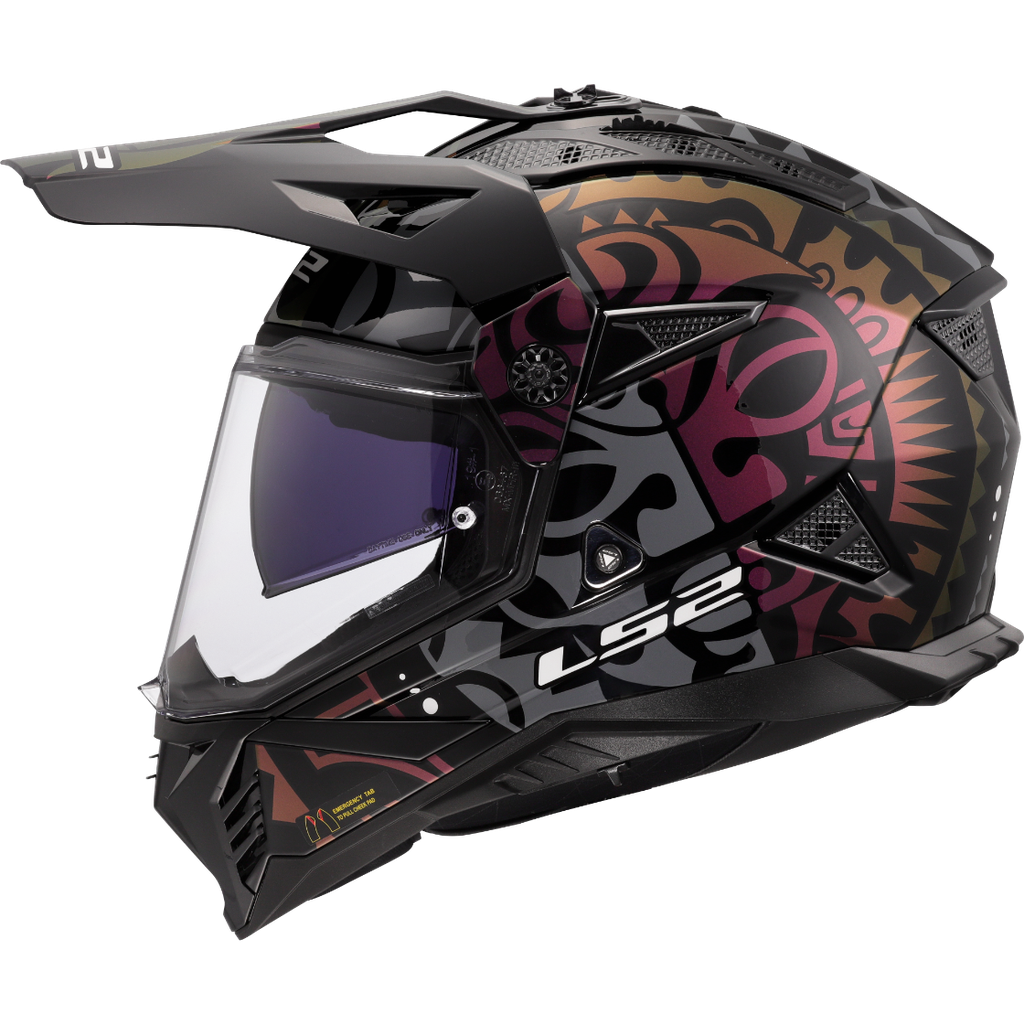 [467022612XS] Casco Moto Cross LS2 MX702 Pioneer II Rangi Negro (XS)