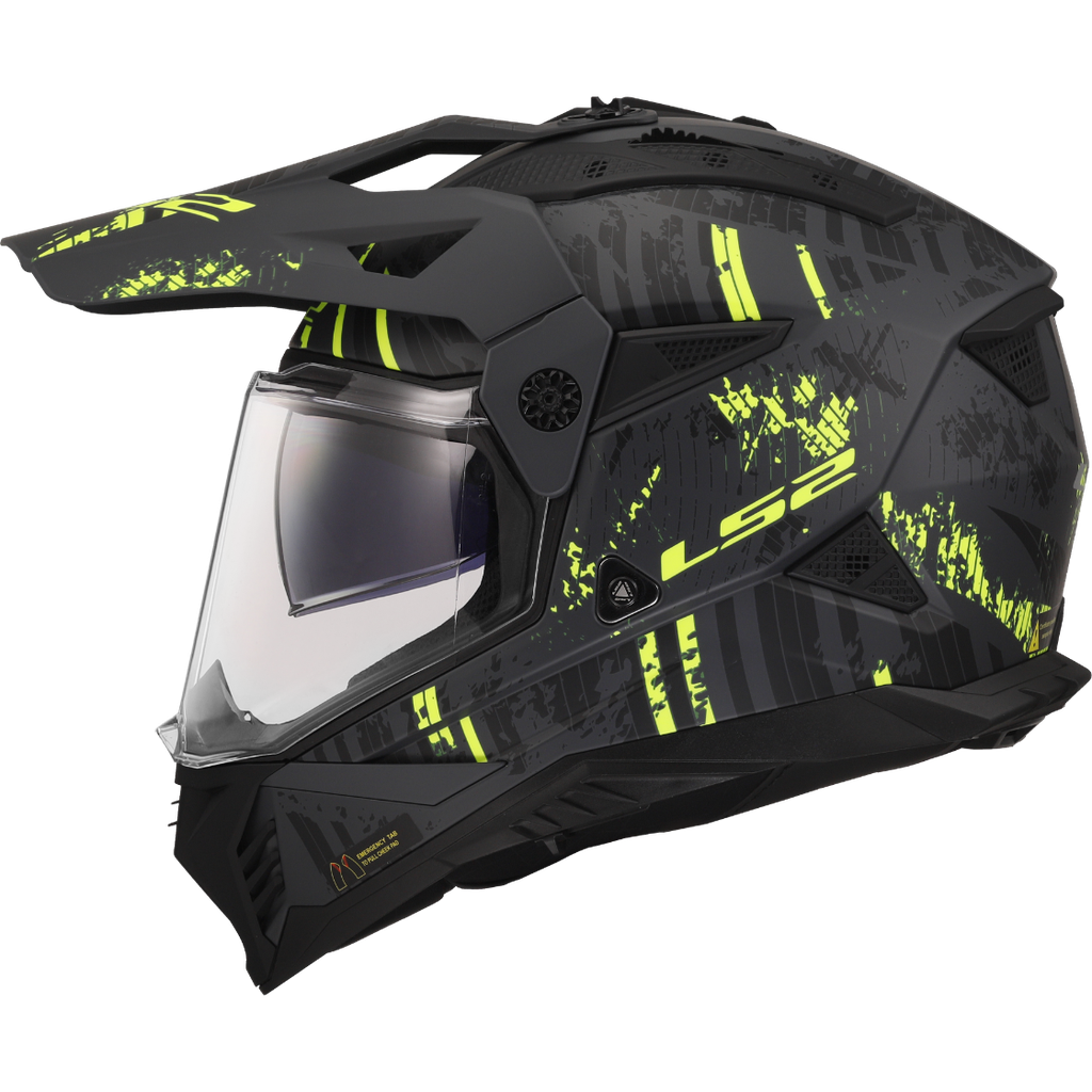 [467022354XS] LS2 MX702 PIONEER II CRAZY M.BLACK H-V YELL.-06 (XS)