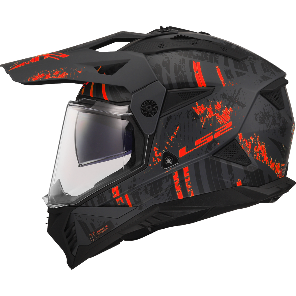 [467022332XS] LS2 MX702 PIONEER II CRAZY RED-06 Negro (XS)