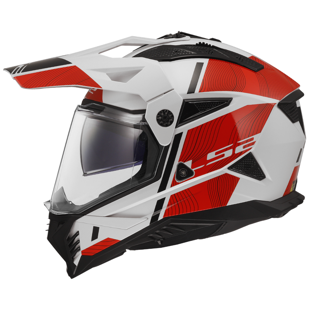 [467022232XS] LS2 MX702 PIONEER II HILL RED-06 Blanco (XS)