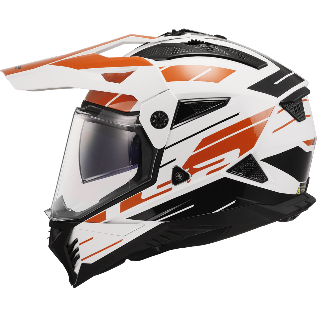 [467022150XS] LS2 MX702 PIONEER II NAMIB ORANGE-06 Blanco (XS)