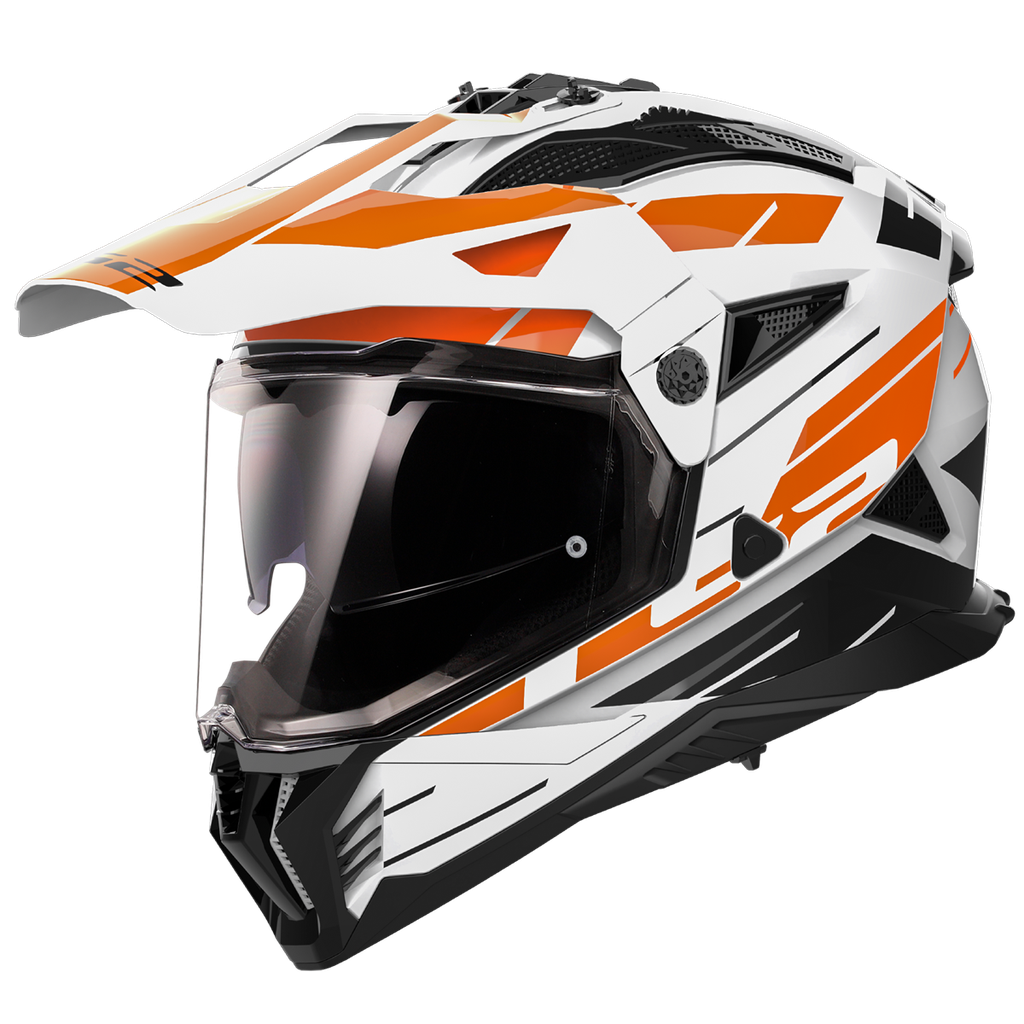 LS2 MX702 PIONEER II NAMIB ORANGE-06 Blanco