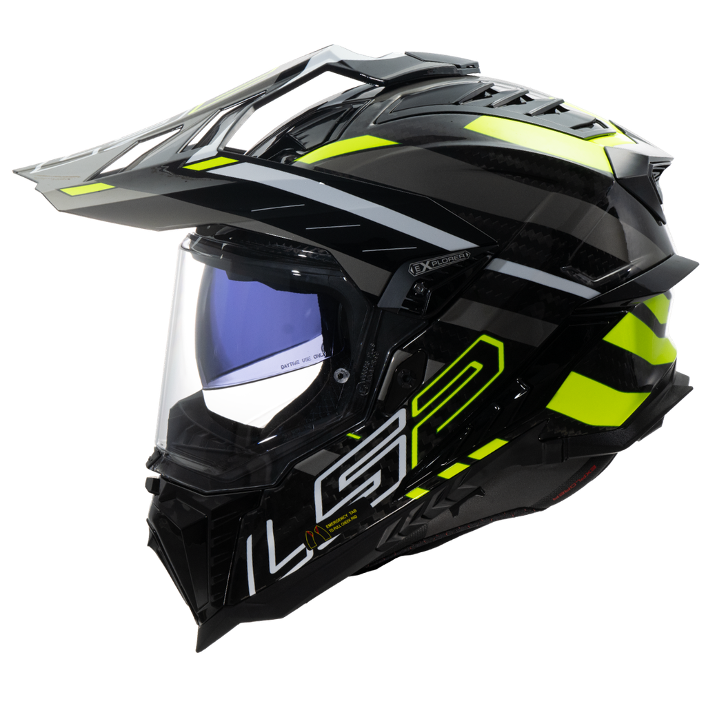 [467017154XS] LS2 MX701 EXPLORER C EDGE GL.BLACK H-V YELL-06 (XS)
