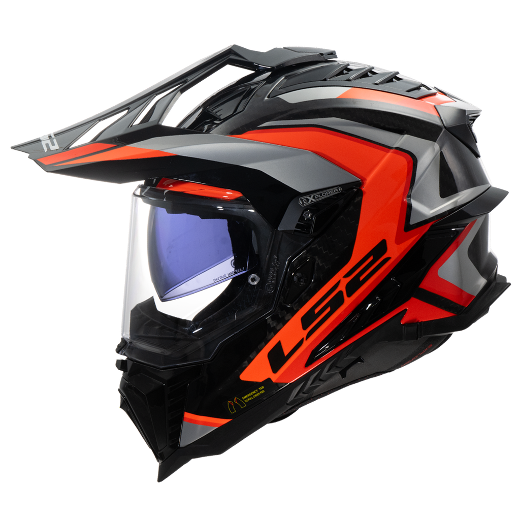 [467016450XS] LS2 MX701 EXPLORER C FRONTIER II ORANGE-06 (XS)