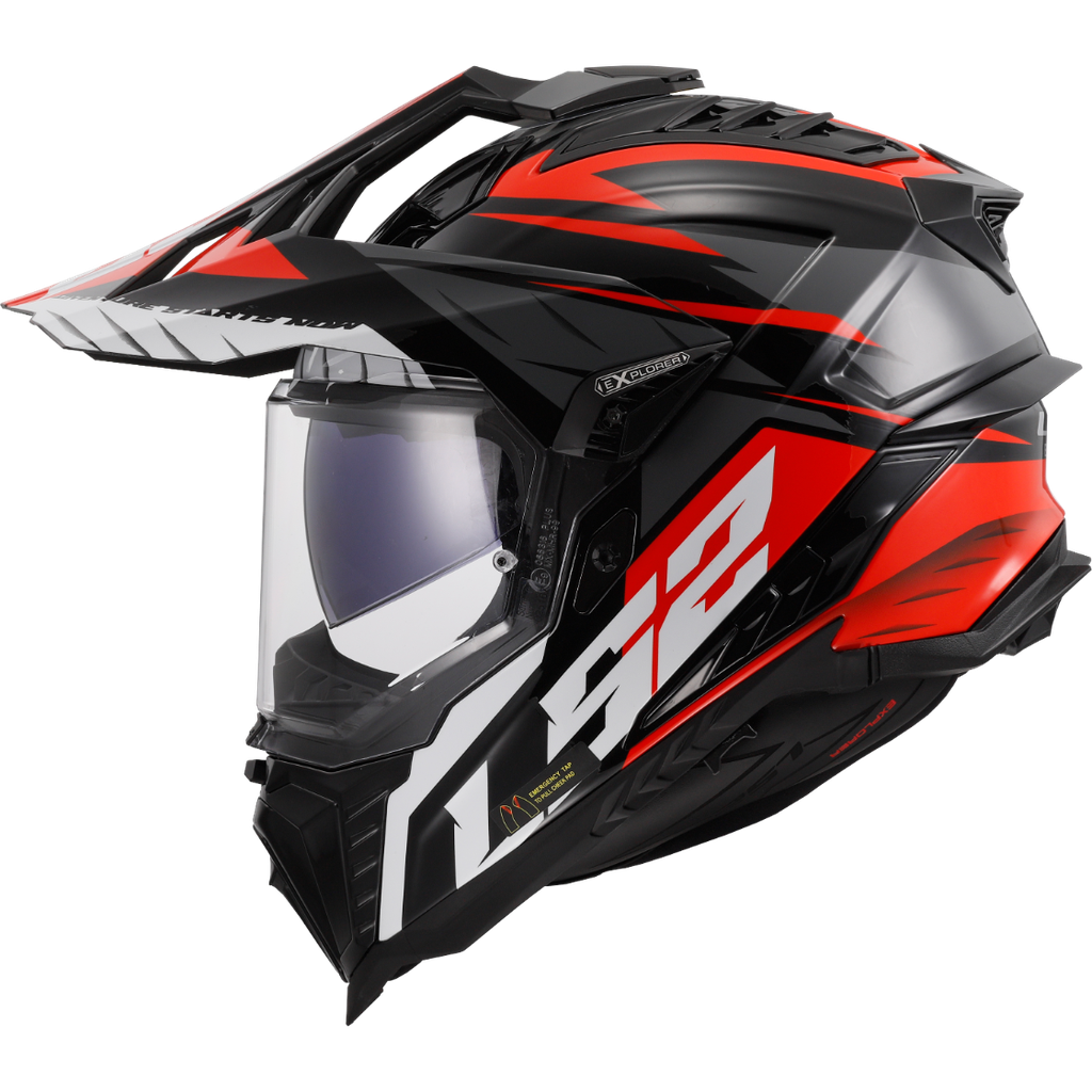 [467012232XS] LS2 MX701 EXPLORER SPIRE TITANIUM RED-06 Negro (XS)