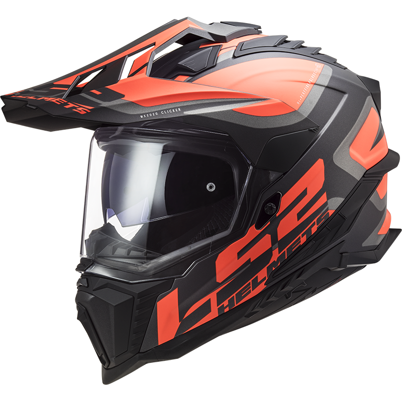 [467012152XS] Casco Moto Cross LS2 MX701 Explorer Alter Mate Negro Fl.naranja (XS)