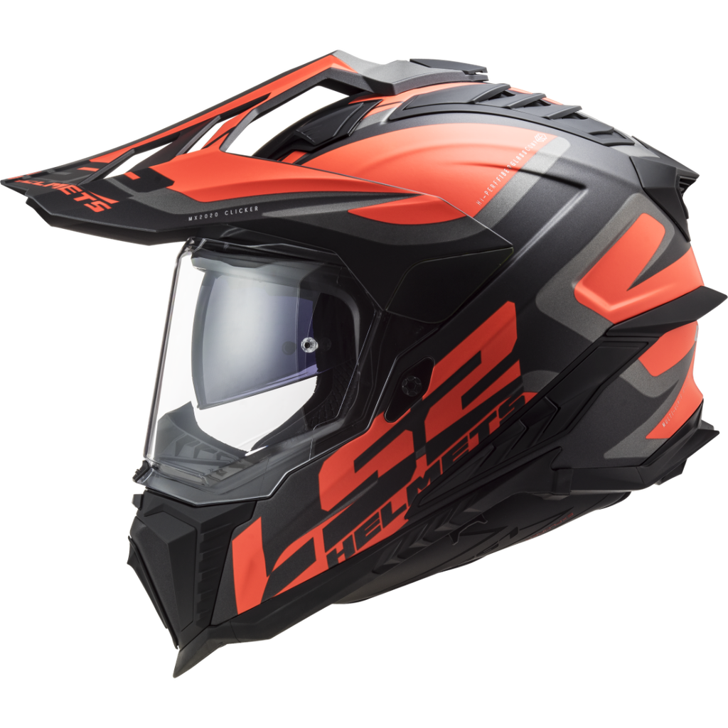 LS2 MX701 EXPLORER ALTER FL.ORANGE-06 Mate Negro