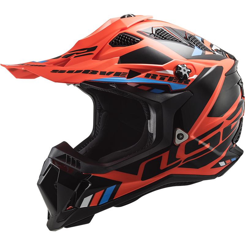 Casco Moto Cross LS2 MX700 Subverter Stomp Fluor Naranja Negro