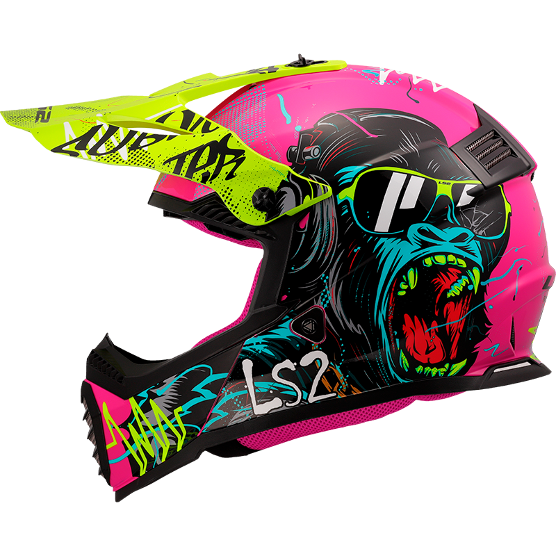 [46437J2074S] LS2 MX437 FAST II MINI GORILLA PURPLE-06 (S)