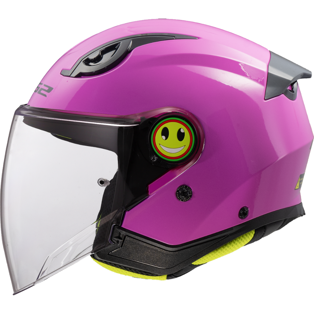 Casco Moto Jet LS2 OF622 Funny II Sólido Rosa