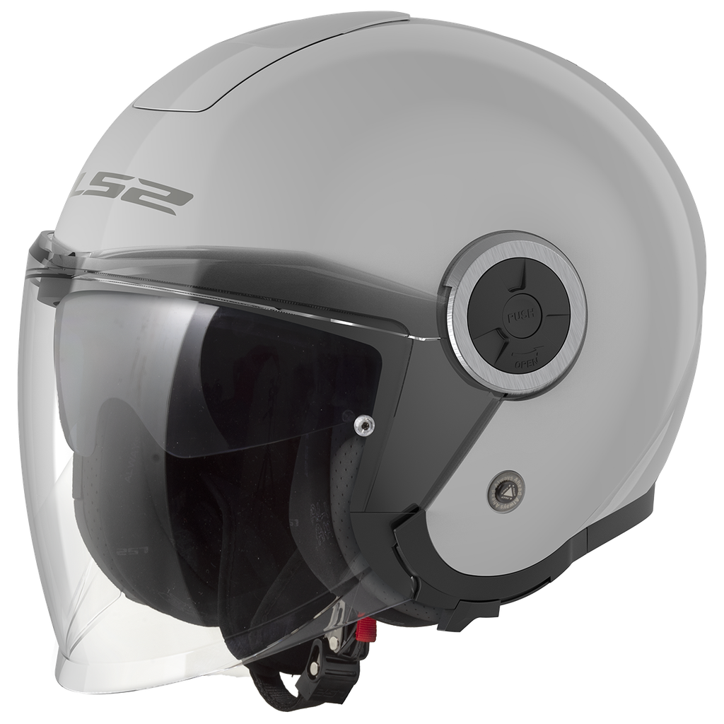 Casco Moto Jet LS2 OF620 Classy Sólido Pearl Gris