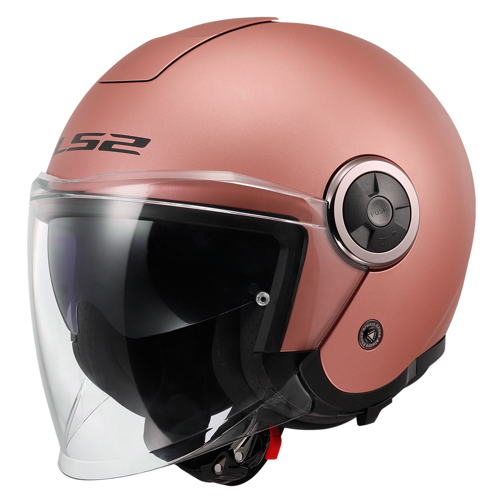 [366201047XS] LS2 OF620 CLASSY SOLID PINK-06 Mate Dorado (XS)