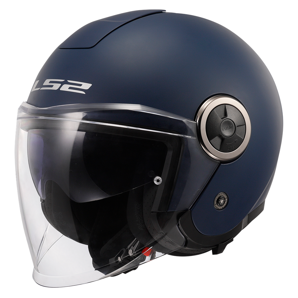 [366201023XS] Casco Moto Jet LS2 OF620 Classy Sólido Mate Navy Azul (XS)